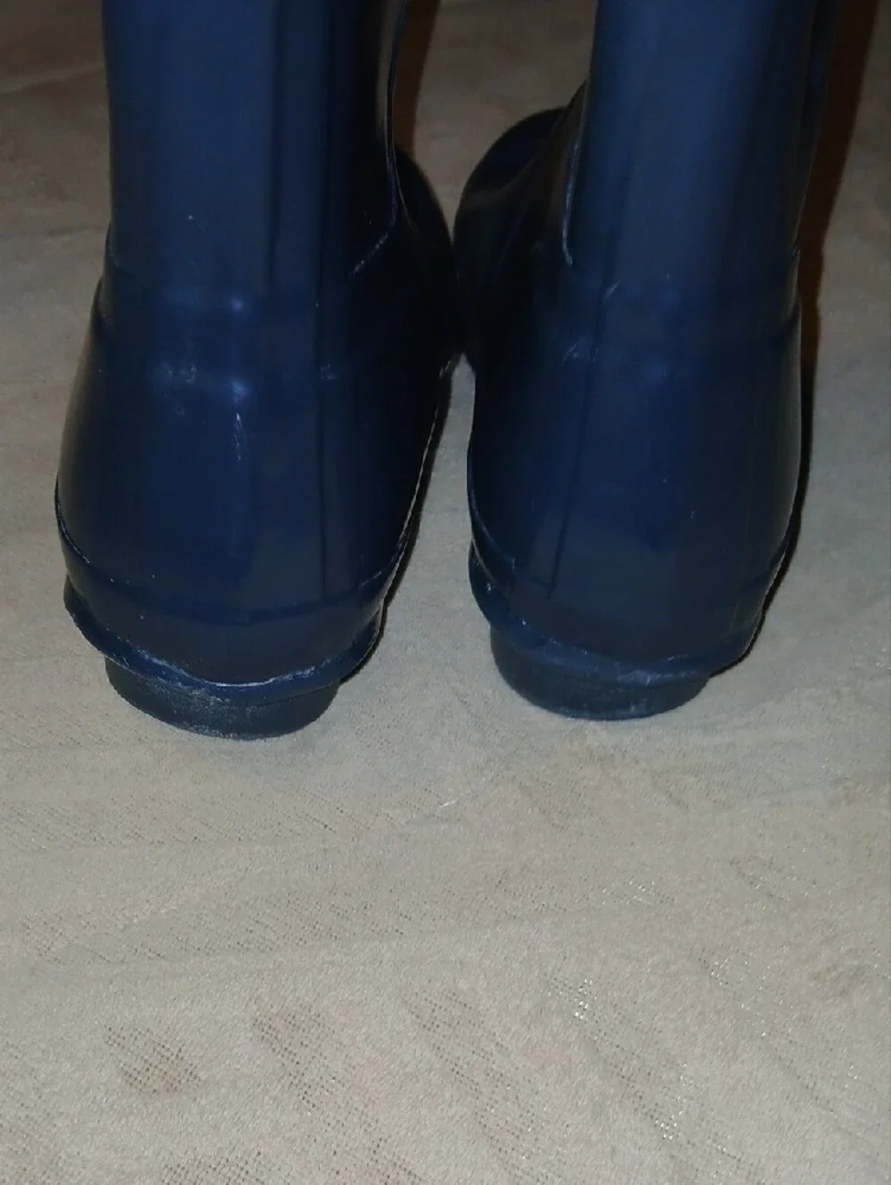 Hunter Unisex Navy Original Gloss Tall Rain/Snow Boots Sz: M6, W7